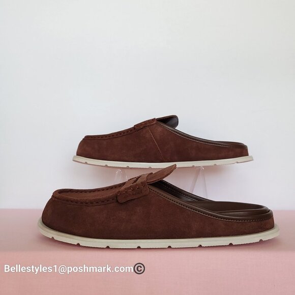 COACH Men’s Suede Loafer Mule- MEN’s US Size: 9D – Vintage Brown color⭐ main image 9